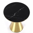 Klubska mizica TRIBECA, črni marmor/zlata