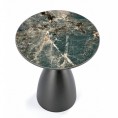 Klubska mizica MORENA, zeleni marmor/črna/ zlata