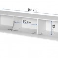 TV omarica NOVA, 186 cm, mat mornarsko modra