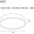 Stropna LED svetilka ROUNDY C0214, črna mat