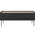 Klubska mizica DESIN, 120 x 45 cm, črna/hrast nagano