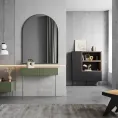 Konzolna/toaletna mizica DESIN, 100 cm, olivna/hrast nagano