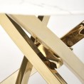 Okrogla miza RAYMOND 2, 100 cm, beli marmor/zlata
