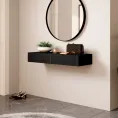 Viseča konzolna/toaletna mizica NICOLE, 100 cm, črna