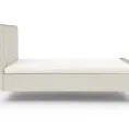 Oblazinjena postelja Nicole, 160x200 cm, bež žamet Velluto 2