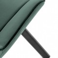 Vrtljiv jedilni stol K520 iz žameta, črna/temno zelena