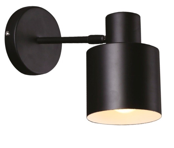Stenska svetilka BLACK W0188, črna