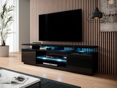 TV omarica EVA, 180 cm, črna sijaj