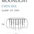 Stropna svetilka MOONLIGHT C0076-06X, krom
