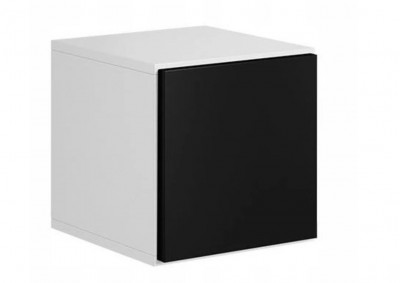 Stenska omara ROCO kvadrat, bela/črna