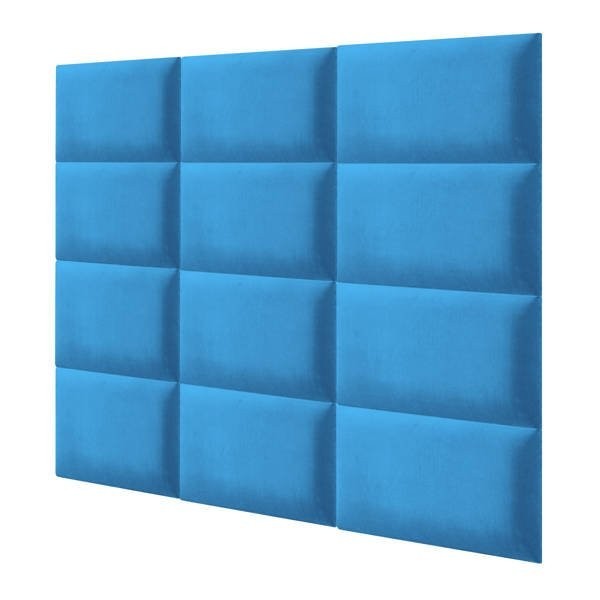 Oblazinjena dekorativna 3D stenska plošča, modra