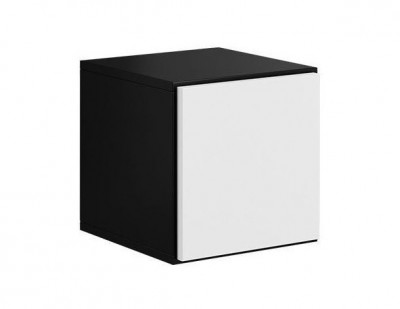 Stenska omara ROCO kvadrat, črna/bela