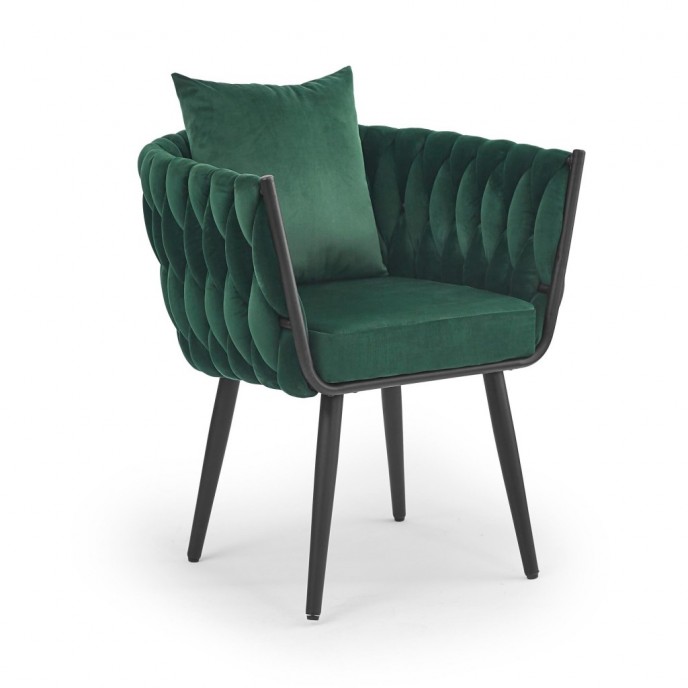 Stol/fotelj AVATAR II, temno zelena/črna