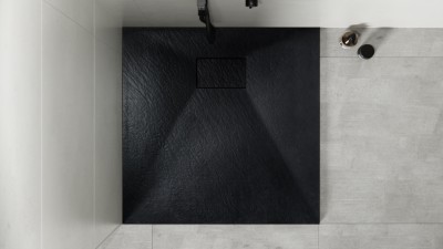 Kvadratna tuš kad VEXO BLACK, več velikosti