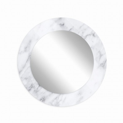 Ogledalo MALERI MARBLE WHITE, glass and more, beli marmor