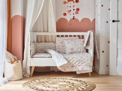 Otroška postelja SWING, 140x70 cm, bela/naravna