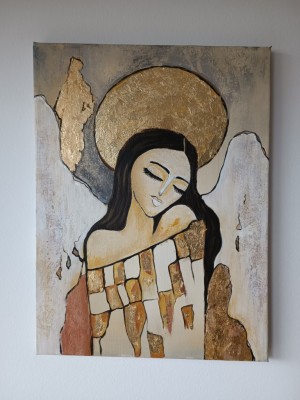 Umetniška slika ANGEL ARIEL, 60×40 cm