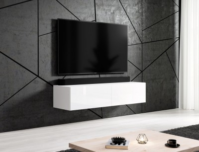 Viseča TV omarica VIGO, 140 cm, bela