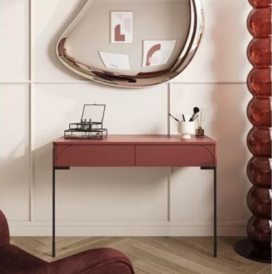 Konzolna/toaletna mizica SONATIA, 100 cm, bordo rdeča