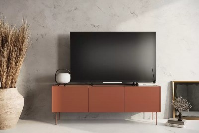 TV omarica DESIN, 170 cm, rdeča/hrast nagano