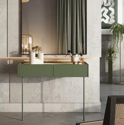 Konzolna/toaletna mizica DESIN, 100 cm, olivna/hrast nagano