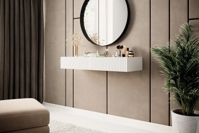 Viseča konzolna/toaletna mizica NICOLE, 100 cm, bela