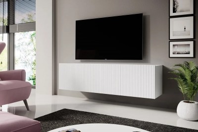 Viseča TV omarica NICOLE, 150 cm, bela