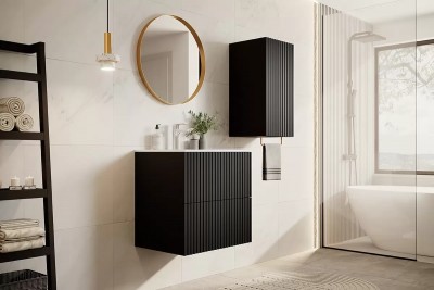 Viseča omarica za umivalnik NICOLE, 60 cm, črna