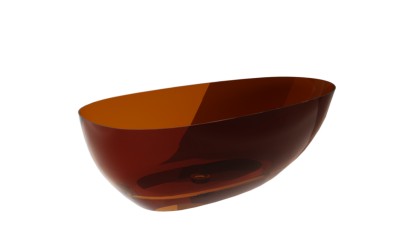 Transparentna prostostoječa kad XARA, earth rust, 160 x 75 cm