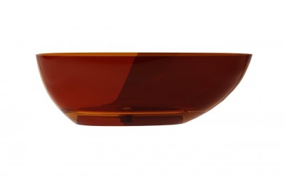 Transparentna samostoječa kad XARA, earth rust, 160 x 75 cm