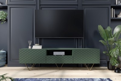 TV omarica SCALIA, 190 cm, temno zelena