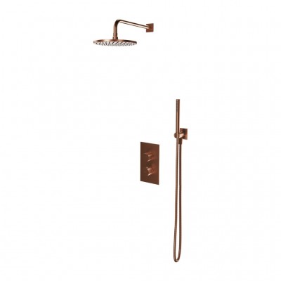 Termostatski tuš podometni set CONTOUR, brušeni baker
