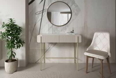 Konzolna/toaletna mizica MALMI, 100 cm, kašmir/crema bianca