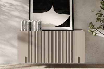 Viseča komoda MALMI, 150 cm, kašmir/crema bianca
