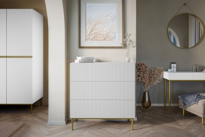 Predalnik NICOLE, 100 cm, bela