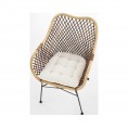 K336 dark brown rattan chair with armrests halmar 4