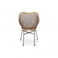 K336 dark brown rattan chair with armrests halmar 3
