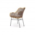K336 dark brown rattan chair with armrests halmar 2