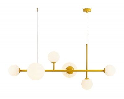 Viseča svetilka DIONE 6, 130 cm, mustard