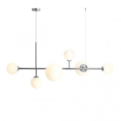 Viseča svetilka DIONE 6, 130 cm, krom