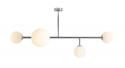 Stropna svetilka DIONE 4, 117 cm, krom