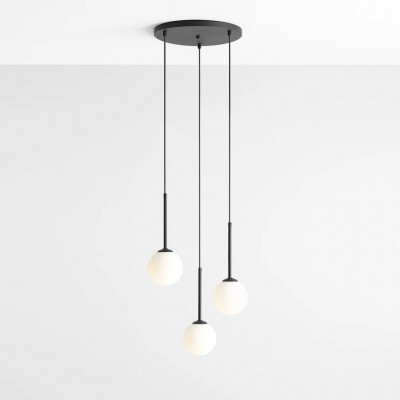 Viseča svetilka BOSSO 3 RING BLACK