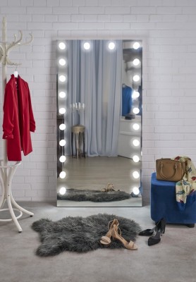 Stoječe ogledalo PEARL z led lučmi, 170×87 cm