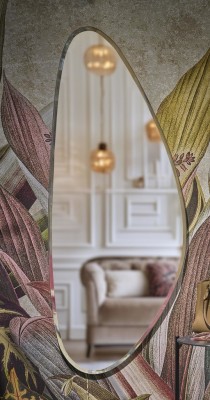 Stensko ogledalo SERENITY, 120×50 cm, srebrna
