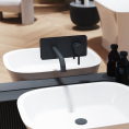 ILLUSION podometna kopalniška armatura za umivalnik mat črna