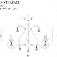 Stropna svetilka AMSTERDAM C0059, krom