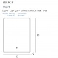 Stensko LED ogledalo MIRROR WO275