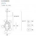 Viseča svetilka COSMOS P0378 zlata