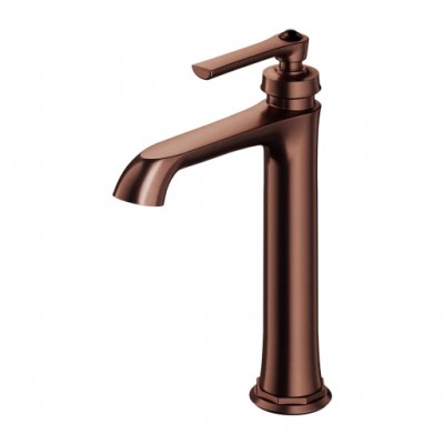 Visoka kopalniška armatura za umivalnik ARMANCE, 26 cm, brušen starinski baker