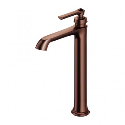 Visoka kopalniška armatura za umivalnik ARMANCE, 32 cm, brušen starinski baker